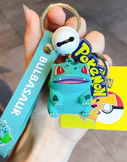 Genuine Pokemon Action Figure Pikachu Keychain Pokémon Keychain Squirtle Psyduck Keychain Model Car Keychain